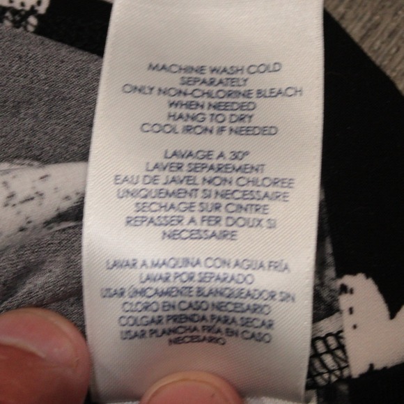 Chaps Black Floral Sleeveless Dress Summer Casual Lightweight - L - Picture 12 of 13